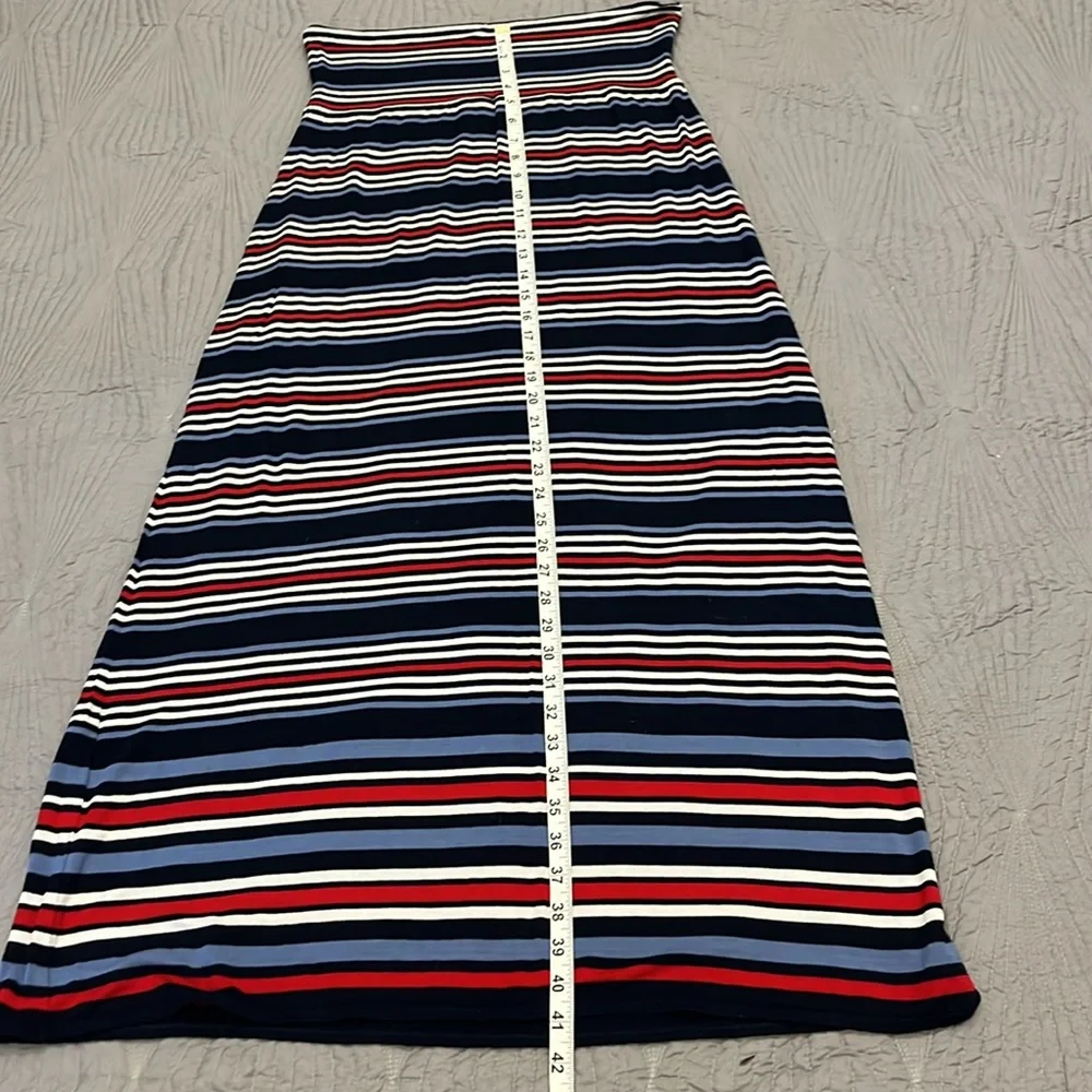 Maxi Skirt Women’s Multicolor Red, White & Blues striped. - Picture 7 of 7